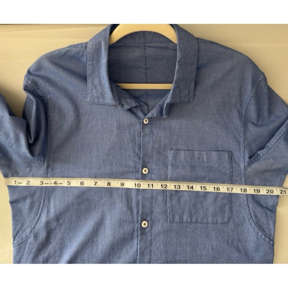 Lululemon All Town Buttondown Shirt Mens Med Blue Collared Classic Work Casual - Picture 11 of 12